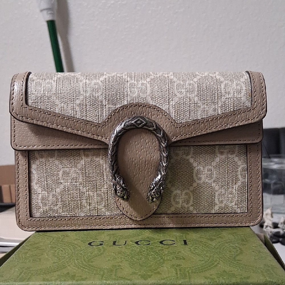 Gucci Beige and Brown Clutch